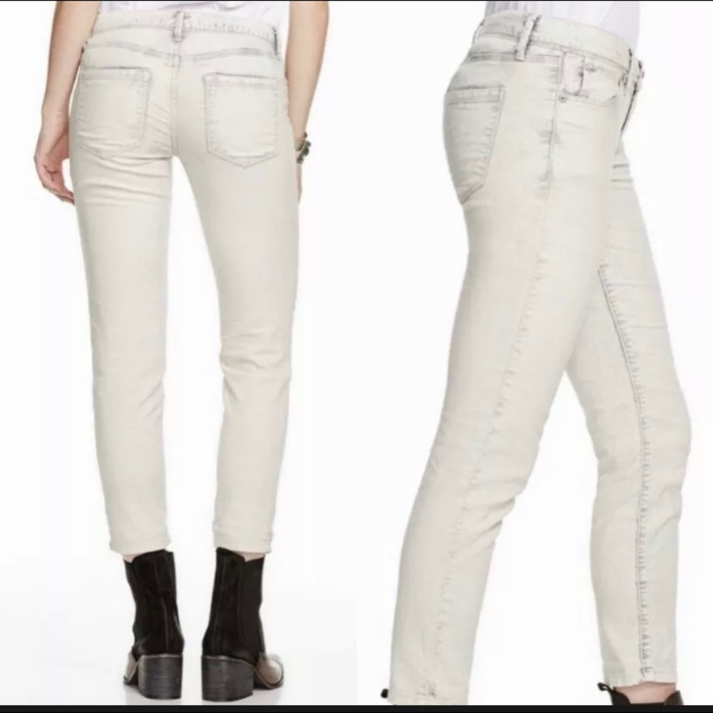 Free People • Acid Wash Skinny Ankle Corduroy Jeans
